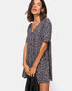 Image de Crosena Swing Dress in Ditsy Rose Black
