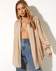 Image de Dael Oversized Shirt in Crinkle Tan
