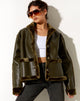 Image de la veste Dagna en PU Dark Olive