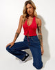 Image de Dapa Crop Top in Racing Red