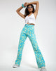 Image de Motel X Barbara Kristoffersen Zoven Flare Trouser in Retro Daisy Blue
