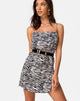 Image de Datista Slip Dress in Classic Zebra