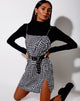 Image de Datista Slip Dress in Wavey Dogtooth