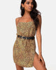 Image de Datista Slip Dress in Mini Tiger Brown