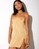 Image de Datista Robe en satin zébré Caramel