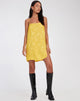 Image de Datista Mini Robe en Satin Rose Sunshine Yellow