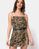Image de Datista Slip Dress in Zips Zebra Brown