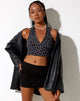 Image de Datri Crop Top in Dark Base Floral Black