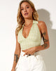 Image de Datri Crop Top in Sage Check