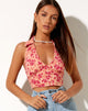 Image de Datri Top in Dark Wild Flower Cantaloupe