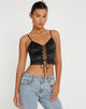 image de Datuk Crop Top in Satin Black