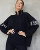 Image de Tusca Sweatshirt noir avec ange sur la manche