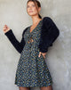 Image of Raela Skater Dress in Flowing Flower Black