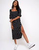 Image de Deloya Midi Dress in 80s Polka Black