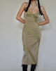 image de Deonne Midi Dress in Satin Avocado