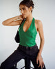 image de Depla Halterneck Top in Pu Kelly Green