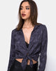 Image de la chemise Dimaris en satin gris rose