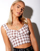 Image de Disca Cami Top in Checkmate Brown