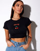 Image de Doga Crop Top in Black Cherry Embro