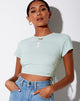 Image de Doga Crop Top in Soft Pistachio Daisy Embro