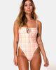 Image de Doraty Maillot de bain à carreaux Picnic Peach