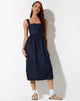 Image de Doraya Midi Dress in Denim Blue Chambray