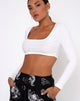 Image de Drea Crop Top in Rib Ivory