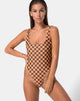 Image de Drela Swimsuit in Mocha Checker