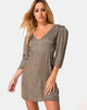 Image de la Mini robe Dumia en satin Cheetah Silver Grey