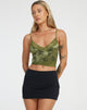 Image de Dyrana Crop Top in Rose Flock Loden Green