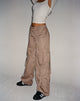 IMAGE DU Pantalon cargo à jambes larges Edgar en coton drill taupe