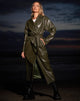 Image de Ejo Trench Coat en PU Dark Olive