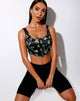 Image de Elci Corset Top in Black Butterfly Lime