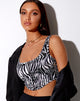 Image de Elci Corset Top in Zebra Vertical