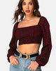 Image de Elina Top in Dotty Rose Black