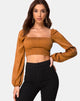 Image de Elina Top in Satin Cheetah Gold