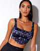 Image de Elix Crop Top in Dragon Blue