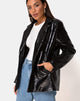 Image de la blazer Elize en Croc PU Noir