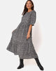 Image de la robe Ellery en Ditsy Rose Noir