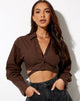 Image de Elyse Crop Top in Deep Mahogany
