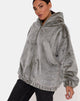 Image de la veste Emerson en fausse fourrure grise