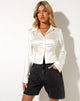 Image de la chemise Estesa en satin ivoire