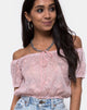 Image de Eva Crop Top in Lace Rose