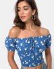 Image de Evane Crop Top in Soheila Floral Blue