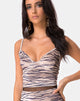 Image de Dyrilla Bralet court en velours Golden Tiger