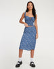 image de Harriet Midi Skirt in Retro Floral Blue