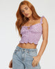 Image de Ezra Top in Ditsy Rose Lilac