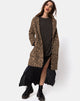 Image de Ernest Boyfriend Coat Leopard Print Grey