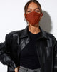 Image de Masque de visage en Mini Croc Marron