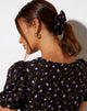 Image de Scrunchie en Pretty Petal café et violet